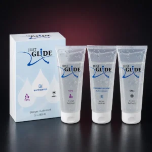 Pack Just Glide de tres lubricantes de 200 ml.