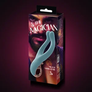 The Magician, multivibrador flexible turquesa de dos brazos.